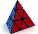 Kostka układanka logiczna trójkątna piramida