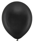 Balony Rainbow 30cm metalizowane, czarny: 1op./10szt.