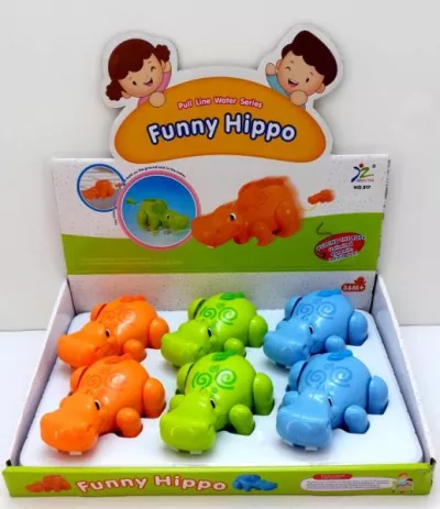Hipopotam z napędem biega i pływa