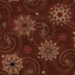 Serwetki Lunch Daisy BN - Gold & Red Stars and Twirls on Claret SDGW019703