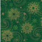 Serwetki Lunch Daisy BN - Gold & Green Stars and Twirls on Green SDGW019704