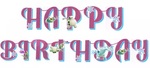 Baner Urodziny Happy Birthday Kraina Lodu, brokat