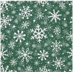 Serwetka BN Lunch Decor Christmas snowflakes green 33x33 20szt./op.