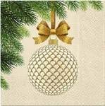 Serwetki BN Lunch Tete a Tete Golden Bauble 33x33 20szt./op.