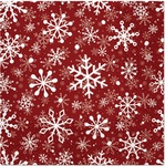 Serwetka BN Lunch Decor Christmas snowflakes red 33x33 20szt./op.
