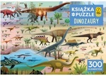Książka i puzzle 300 elem Dinozaury