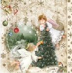Serwetki Lunch Maki BN - Two Angels & Christmas Tree SLGW016001