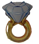 Balon foliowy pierścionek z diamentem. 73cm