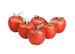 Jabłka brokatowe czerwone 6 cm 6 szt.