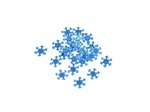Śnieżynki metaliczne niebieskie 1,5 cm - 24 szt