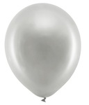 Balony lateksowe srebrne, metalizowane 12" op. 100szt.