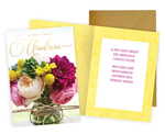 Karnet Urodziny, kwiaty, brokat PR-485