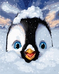 Malowanie po numerach - Zabawny pingwin 40x50