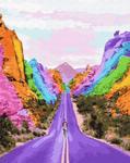 Malowanie po numerach - Kolorowa droga 40 x 50 cm