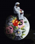 Malowanie po numerach - Astronauta na Księżycu 40x50cm