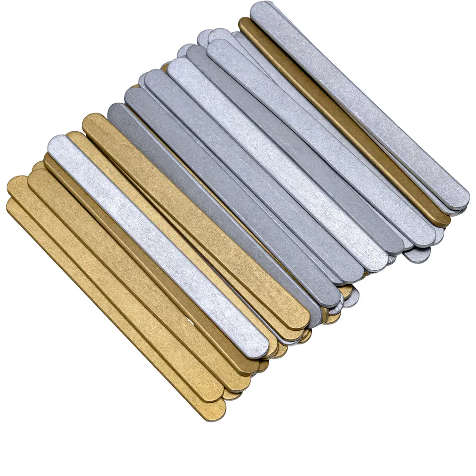 Patyczki metalowe złote srebrne 11,4cm PKM114