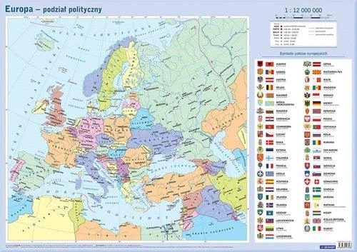 Mapa ścienna Europa polityczna