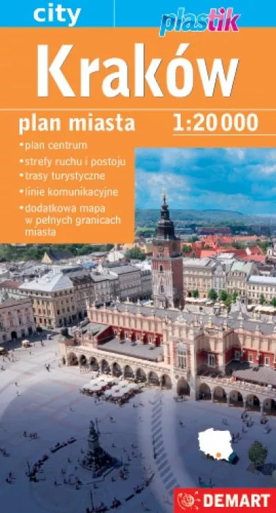 Kraków plan miasta - plastik 1:20000