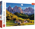 Puzzle 1500 elem Dolina Val di Funes Dolomity
