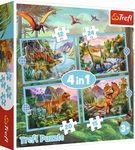 Puzzle 4w1 Wyjątkowe dinozaury