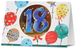 Karnet B6 HM-200 18 Urodziny balony, przestrzenny HM-200-2810