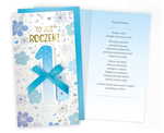 Karnet PM Roczek, niebieskie kwiaty PM-267