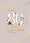 Karnet B6 80 urodziny damskie velvet V25
