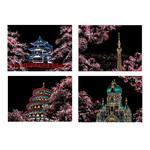Magiczna zdrapka 4w1 Sakura Cherry Blossom
 20x14 cm