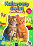 Kolorowy świat zwierzątek- żółta dwa kotki. Książeczka z naklejkami wielokrotnego użytku
