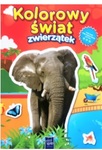 Kolorowy świat zwierzątek- czerwona  słoń. Książeczka z naklejkami wielokrotnego użytku
