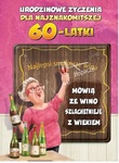 Karnet 60-te Urodziny Fun Trend damskie, wino TF17
