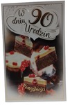 Karnet AB+ 90 Urodziny, tort - PS28