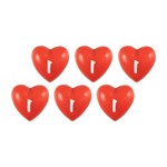 Walentynkowe świeczki w kształcie serc (6 szt.)