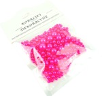 Koraliki plastikowe różowe  20g mix rozmiarów 0,3-1cm