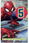 Karnet Disney 5 Urodziny Spider Man (11,5x18cm) DHS-007