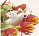 Serwetki Daisy Wielkanoc lunch - Tulips, Easter Eggs & Catkins SDWL004801
