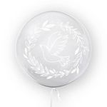 Balon foliowy komunijny Gołąb biały 45 cm
