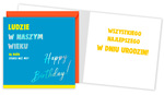 Karnet kwadrat Urodziny - ludzie w naszym wieku QR-007