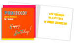 Karnet kwadrat Urodziny - Prosecco! QR-009