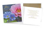 Karnet kwadrat Serdeczne życzenia, malowane kwiaty QRP-002