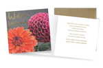 Karnet kwadrat Imieniny, malowane kwiaty QRP-006