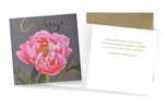 Karnet kwadrat Gratulacje, malowane kwiaty QRP-008
