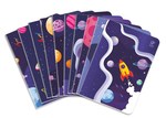 Zeszyt A5 16 kartek trzylinia kolorowa Space 10szt