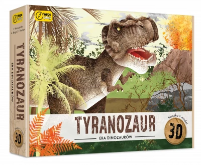 Puzzle 3D i książka. Tyranozaur