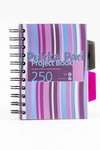 Kołozeszyt A6 250 kartek linia pojedyncza Pukka Project Book Stripes różowy