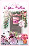 Karnet Urodziny damskie, rower CG05