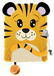 Pamiętnik z kłódką 3D włochacz A5 96 kartek Bambino Premium Tiger