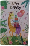 Karnet B6 Super LUX Urodziny dziecięce, żyrafa
