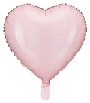 Balon foliowy serce 45cm jasny róż matowy