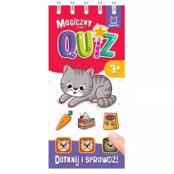 Magiczny quiz z kotkiem. Dotknij i sprawdź 3+